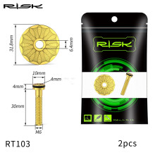 (Golden 1) Titanium Alloy Bicycle Stem Cover MTB Folding Bike Headset Top Cap with Screw