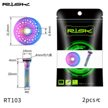 (Rainbow 2) Titanium Alloy Bicycle Stem Cover MTB Folding Bike Headset Top Cap with Screw