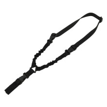 (Black) Tactical Single Point Sling Strap For Bungee Rifle Gun Sling Length Adjustable