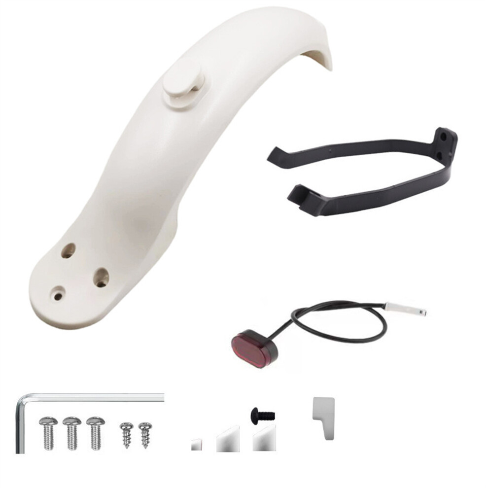 (+) New Rear Fender & Mudguard With Tail Bracket For Xiaomi M365 Electric Scooter White/Black/Light 123643780983