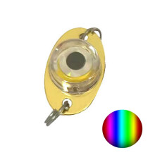 (Colour) 1PCS LED Iron Sheet Underwater Eye Shaped Bait Light Fishing Squid Gatherer