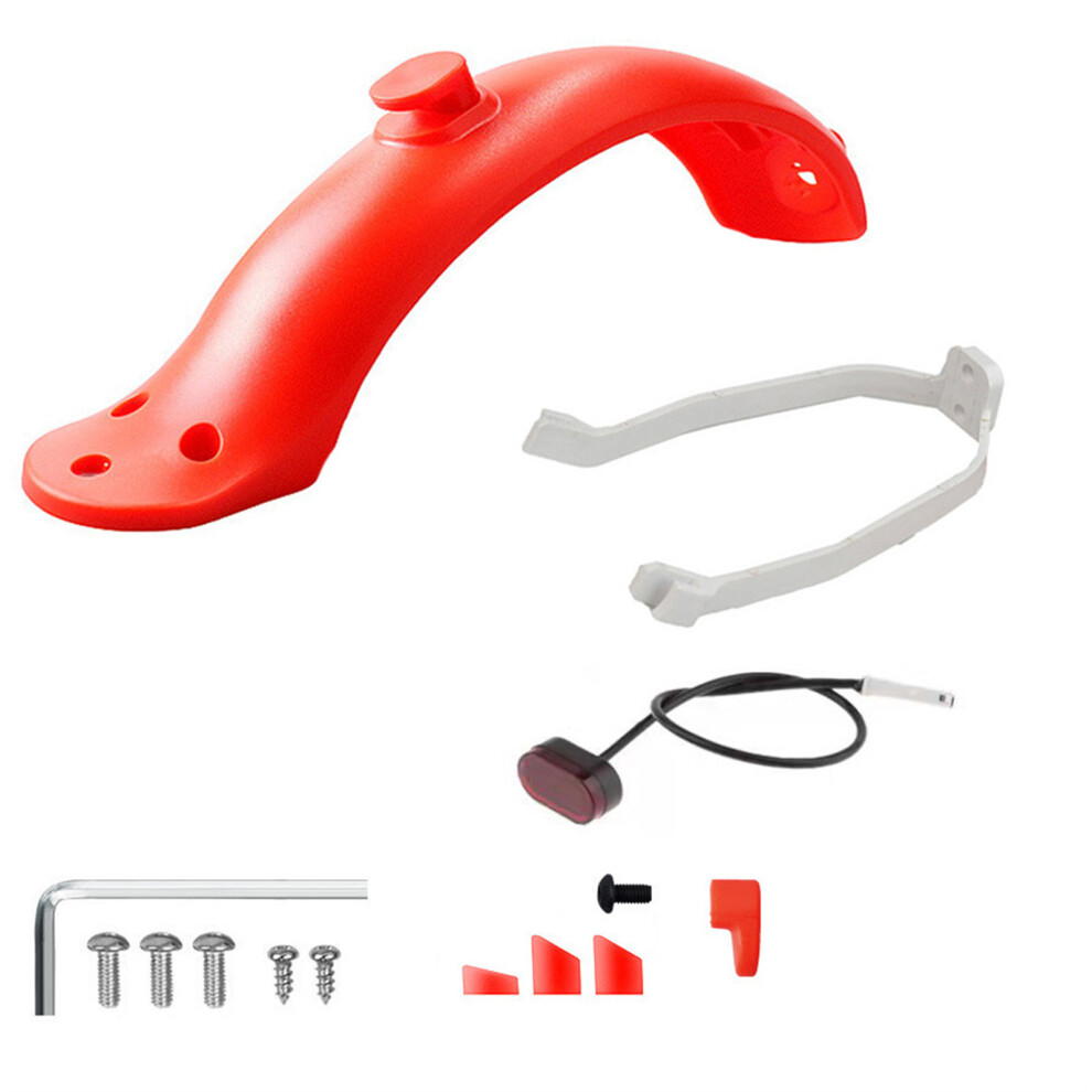(+) New Rear Fender & Mudguard With Tail Bracket For Xiaomi M365 Electric Scooter Black/White/Light 123643780976