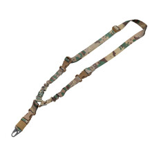 (Camouflage) Tactical Single Point Sling Strap For Bungee Rifle Gun Sling Length Adjustable