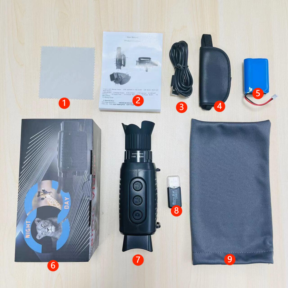 Digital Night Vision Monocular With Infrared Camera For Hunting & Surveillance Light 123643791514