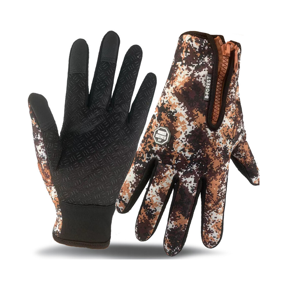 (Yellow, S) Warm Gloves Touch Screen Winter Motorcycle Windproof Ski Gloves Men And Women 110691543424