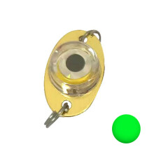 (Green) 1PCS LED Iron Sheet Underwater Eye Shaped Bait Light Fishing Squid Gatherer