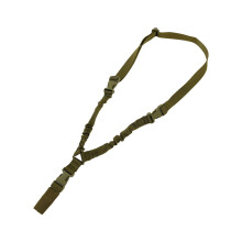 (Green) Tactical Single Point Sling Strap For Bungee Rifle Gun Sling Length Adjustable