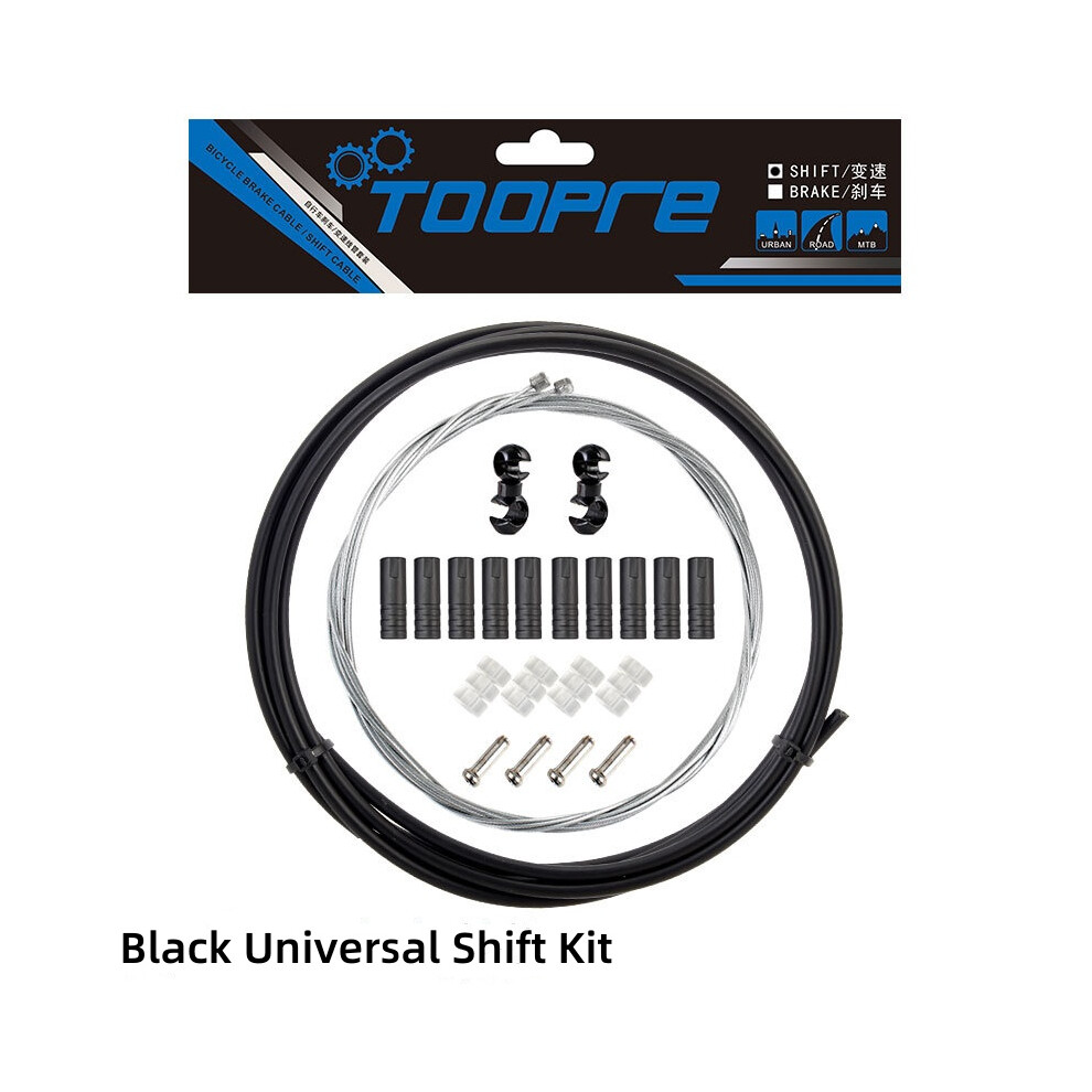 (Black) Toopre Bicycle Shift Cables Set Kit With Housing For Mtb Or Road Bicycle Black 110691561336