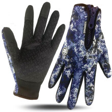 (Blue, S) Warm gloves touch screen winter motorcycle windproof ski gloves for men and women for cycling outdoor camping hiking motorcycle