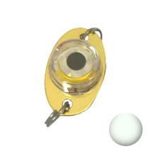 (White) 1PCS LED Iron Sheet Underwater Eye Shaped Bait Light Fishing Squid Gatherer