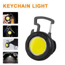 USB keychain light cob high brightness camping light strong magnetic access light running hat brim light mini small torch