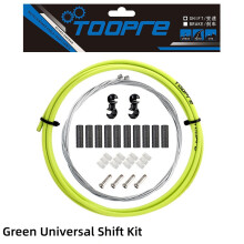 (Green) TOOPRE MTB/Road Bike Shift Cable Set - Complete Kit with Housing