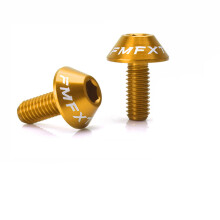 (Gold) 2 Bicycle Water Bottle Cage Screws Bolts Bicycle Accessories M5*12MM