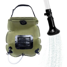 (A) Water Bags For Outdoor Solar Hiking Camping 20L Heating Tool Hydration Hose Switchable Shower Head