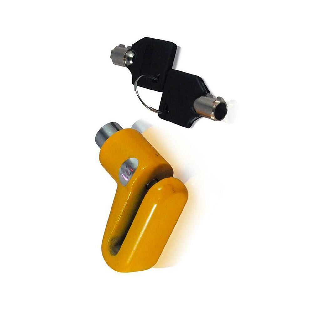 Disc Brake Lock Motorbike Bicycle Scooter Motorcycle Security Keys Yellow 110691555243