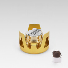 (Gold) Outdoor Mini Portable Alcohol Stove Burner For Backpacking Hiking Camping Tool