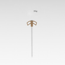 (Khaki) 1PC 25CM Outdoor Fluorescent Screw Tent Peg, Steel Ground Stake