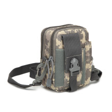 (Khaki) Outdoor Hunting Sports Phone Pouch with Shoulder Strap - Running Belt Bag Holster