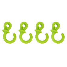 (Green) 4pcs Archery Bow String Stabilizer Monkey Tail Silencer Compound Dampener