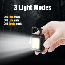Outdoor Portable LED Work Light USB Mini Keychain Light Bottle Opener Outdoor Tools Camping Torch Home Emergency Night Light