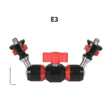 (E3-1/4 Bracket) 1/4" Adapter for Mini DSLR Camera Monitor, Ball Head Magic Arm Mount