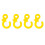 (Yellow) 4pcs Archery Bow String Stabilizer Monkey Tail Silencer Compound Dampener 1