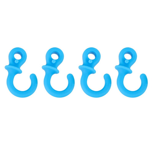 (Blue) 4pcs Archery Bow String Stabilizer Monkey Tail Silencer Compound Dampener