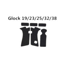 (G17/20/21/22/32) 2Pcs Non-Slip Rubber Grip Tape for Glock 17/19/26/33/38 Anti-Wear Protection