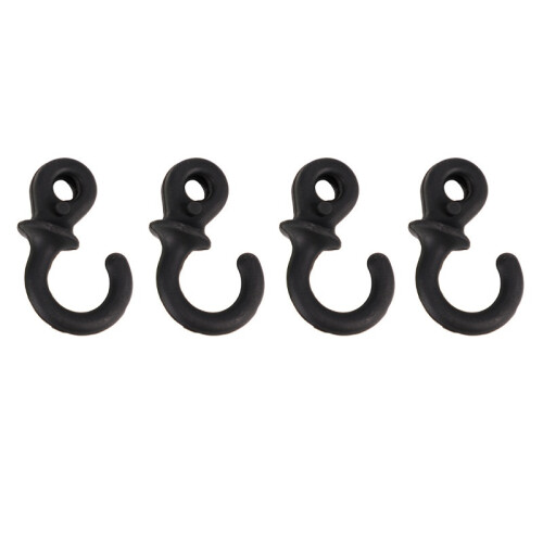 (Black) 4pcs Archery Bow String Stabilizer Monkey Tail Silencer Compound Dampener