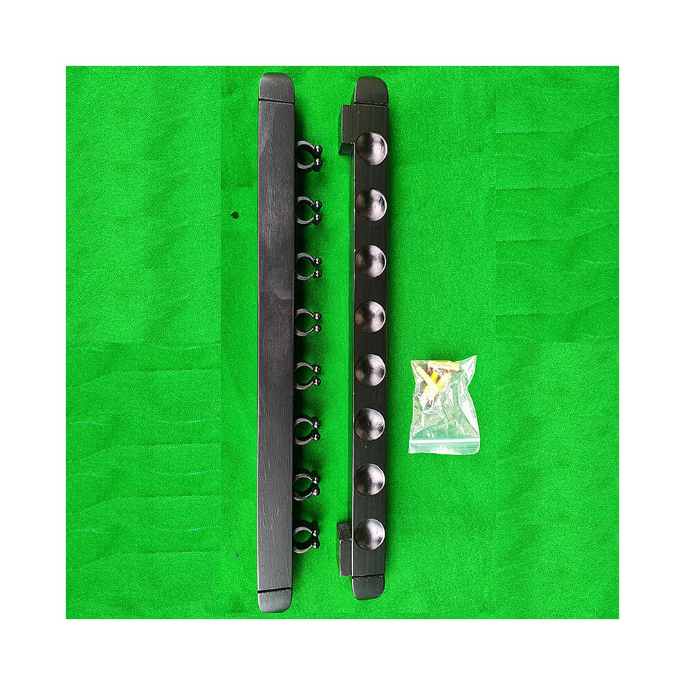(Black) Wall Mounted Wooden Pool Cue Rack - 8 Billiard Stick Holder 113121910117