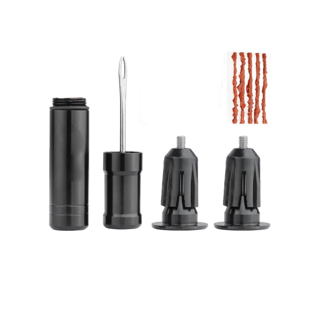 Bicycle Tire Repair Tool Emergency Plug Kit Tubeless Portable Flat Fix Container Black 110691560414