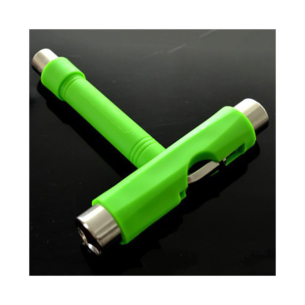(Green) Skate/Scooter/Skate Roller/Long Board All In 1 Allen Wrench T Shape Tool 413590955900