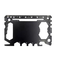 (Black) Outdoor Portable 46in-1 Multifunctional Survival and Maintenance EDC Tool Card
