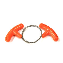 (Orange) Manual Steel Rope Chain Saw | Practical Portable Outdoor Emergency Survival Tool | Travel Gear