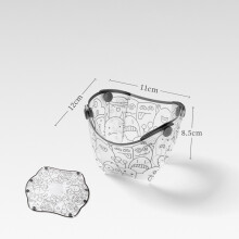 (Folding Cup) Transparent Foldable Outdoor Bowl - Heatproof, Collapsible with Snap Lid
