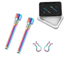 (Colorful) Bicycle Parts Threaded Pins Brake Plugs Oil Discs TC4 Titanium Bicycle Hydraulic Discs
