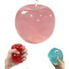 Æble Squishy Legetøj Langsomt Rising Silikone Stressbold Semi Transparent Sensorisk Fidget Klemlegetøj til Børn Voksne