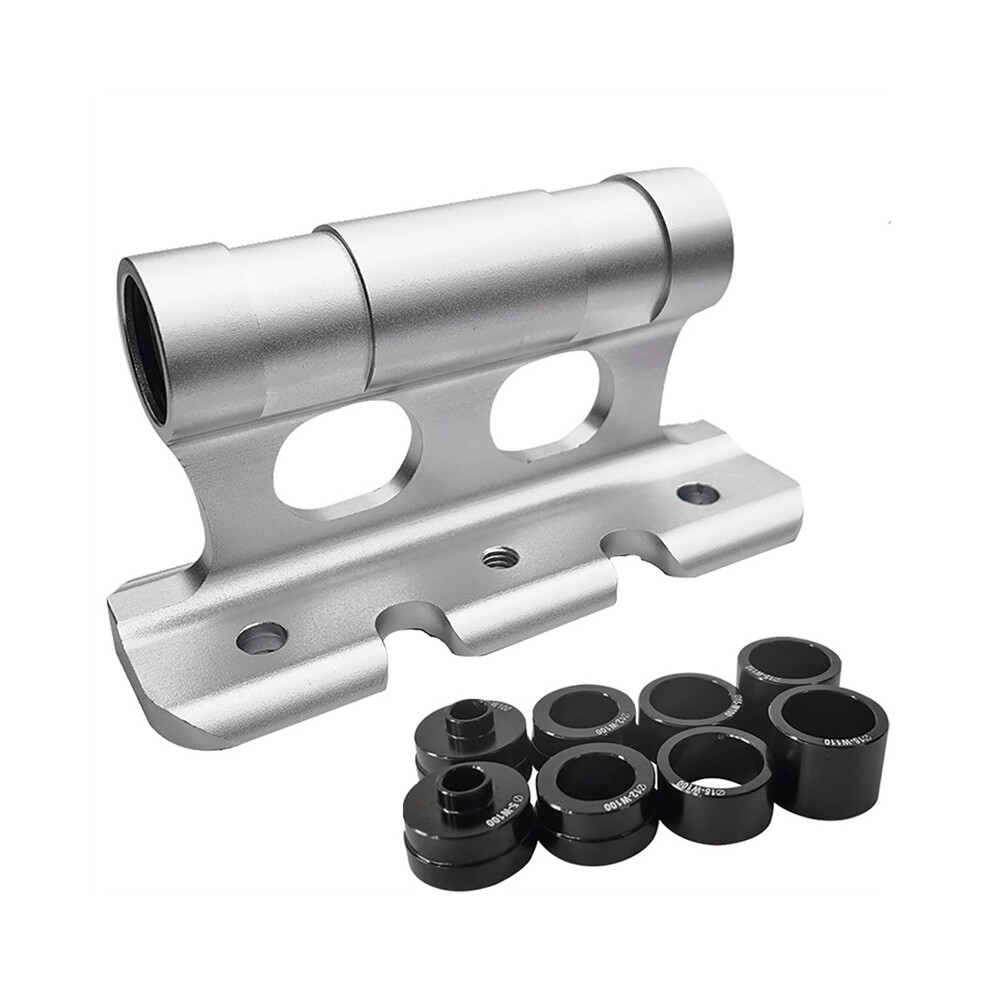 (Silver) Aluminum Bike Block Fork Mount Bicycle Mount Carrier Rack For Car Roof Rack Kit Silver 110691560278