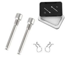 (Silver) Bicycle Parts Threaded Pins Brake Plugs Oil Discs TC4 Titanium Bicycle Hydraulic Discs
