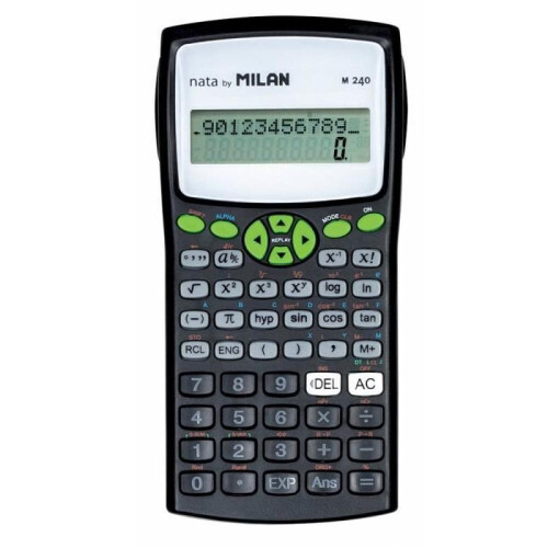 Calculadora científica M240 - Verde - 240 funciones - Funciona con pilas