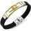 Armbånd - Rustfrit stål - Silikone - 20 cm - Hypoallergenisk - Ridsefast 1