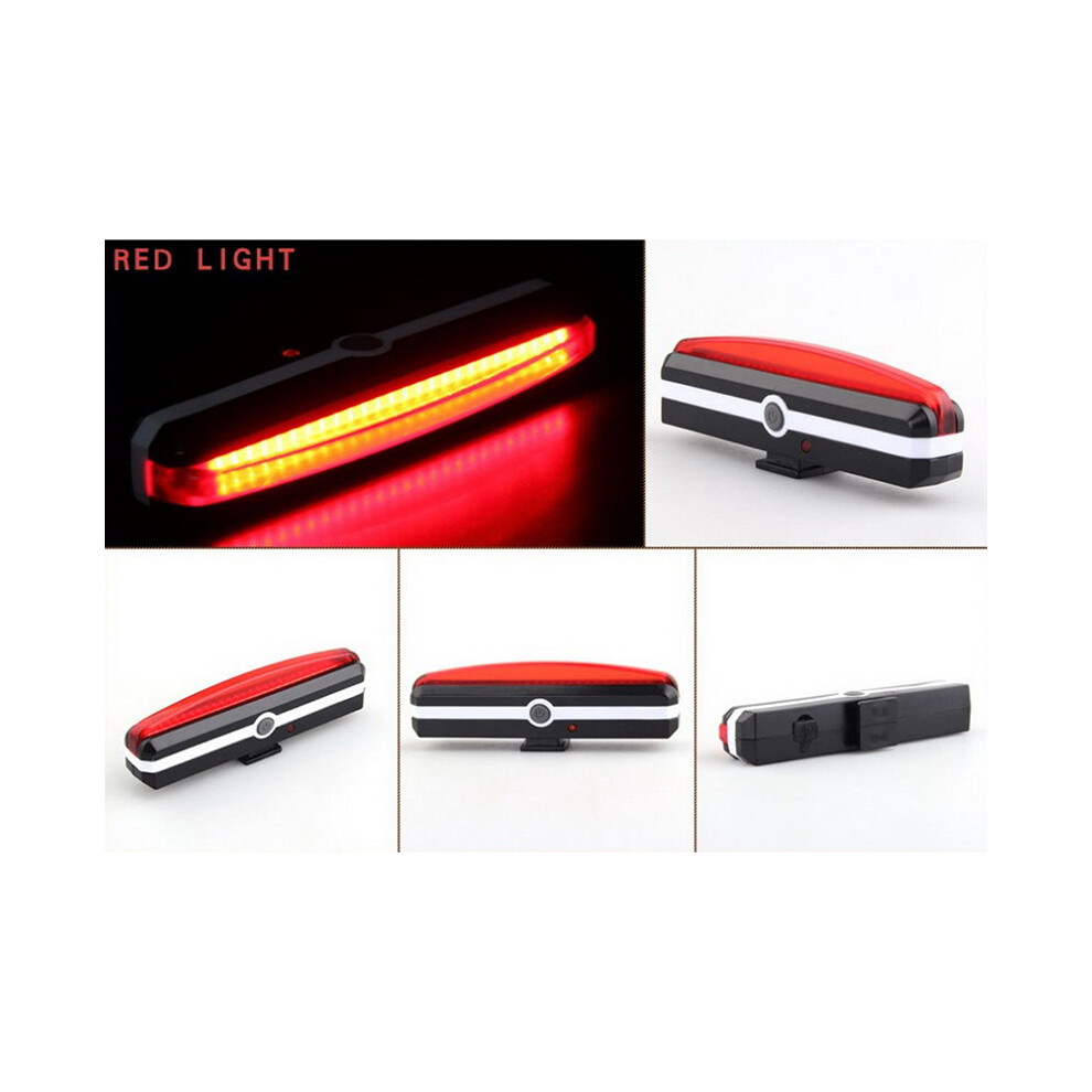 ( Light) Cob Usb Rechargeable Led Bicycle Bike Cycling Front Rear Tail 6 Modes Lamp Red/Light 110691566607