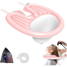 Lavabo gonfiabile per shampoo con tubo di scarico - Lavabo mobile per shampoo - Salone di parrucchiere a domicilio - Lavabo per shampoo - Pe