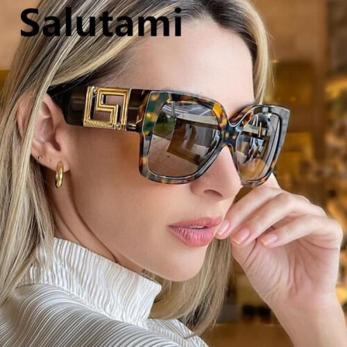 Μεγάλα τετράγωνα γυαλιά ηλίου σε σχήμα cat eye για γυναίκες και άνδρες, μάρκ