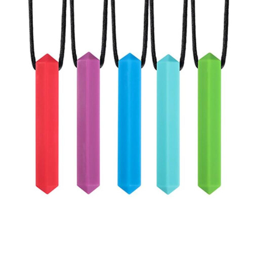 Children's silicone teething ring, chewable pendant, hexagonal silicone teething ring, molar stick