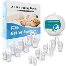 Anti-snorking-enhet, silikondilatator i 4 størrelser, anti-snorking nesedilatator, snorkeplugg for søvn