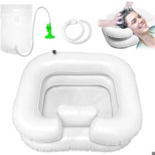 Lavabo gonfiabile per capelli, con soffione doccia e sacca d'acqua, lavabo gonfiabile, lavabo gonfiabile per shampoo, sistema