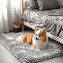 (Light Grey- Tye Dye, 60 x 110 cm) Non-Slip Runner Rugs Bedroom Living Room Door Mats