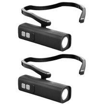 Ohrclip-Stirnlampe, Helle LED-Scheinwerferin, Wiederaufladbar, Wasserdicht, für Angeln, Laufen, Camping, Nachtarbeit
