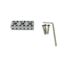 Guitare Électrique Sans Tête 6 Cordes, Sillet de Blocage en Laiton, Guide-Cordes Argenté